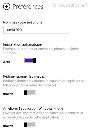 Renommer son Windows Phone depuis Windows 8