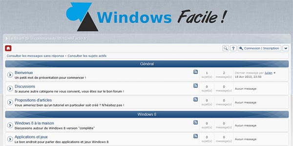 WindowsFacile.fr : ouverture du forum !
