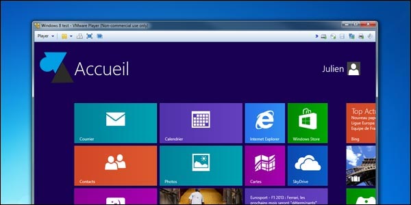 Essayer Windows 8 sur un ordinateur Windows ou Linux