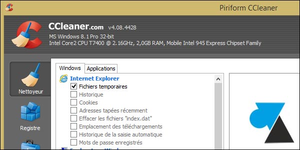 tutoriel installer configurer ccleaner nettoyage pc