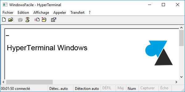 HyperTerminal sur Windows 10