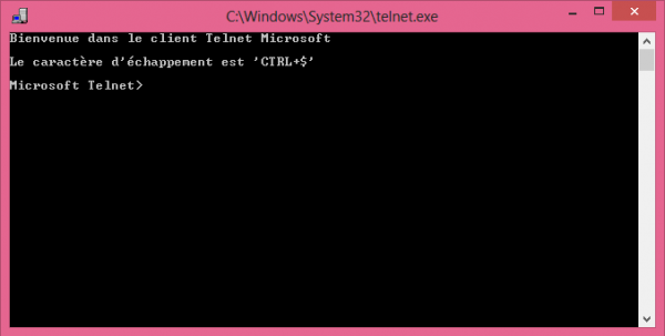 Installer le client Telnet sur Windows 8 et 8.1