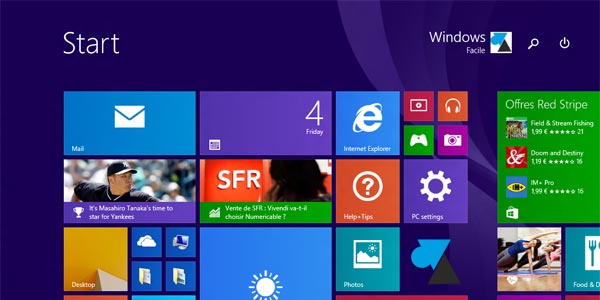 Windows 8.1 update 1 ecran accueil