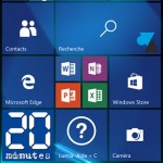 page accueil demarrage Windows 10 Mobile smartphone
