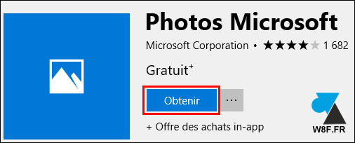 tutoriel Windows 10 installer Photos application