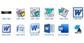 Microsoft Word logo historique