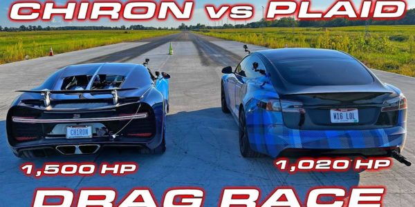 Tesla Model S Plaid vs Bugatti Chiron