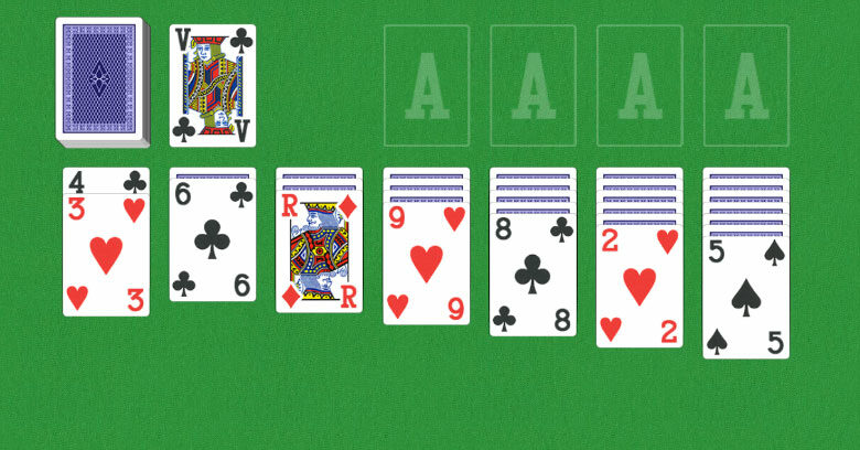 solitaire jeu cartes web