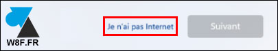 je n'ai pas internet windows 11 24h2 compte local