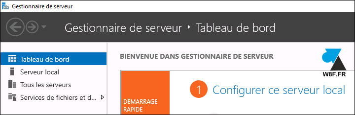 Gestionnaire de serveur Windows 1