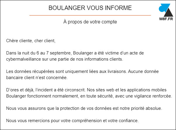 boulanger piratage septembre 2024