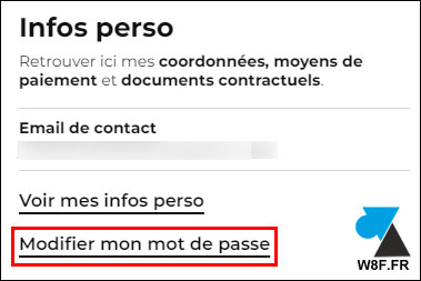 changer mot de passe sfr red