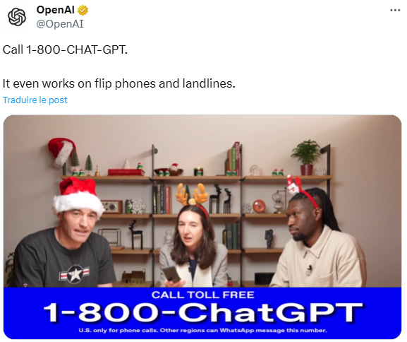 OpenAI ChatGPT telephone