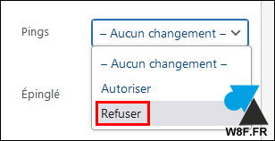 wordpress ping refuser