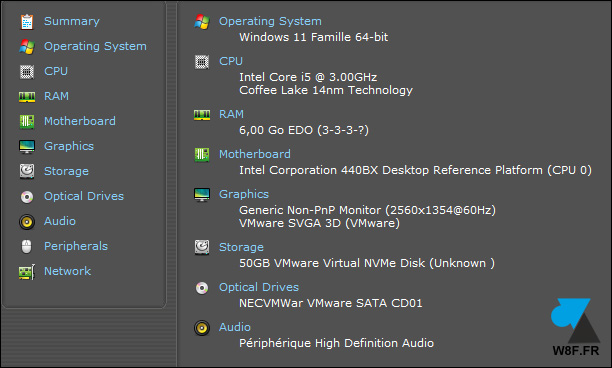 speccy resume w11 vm