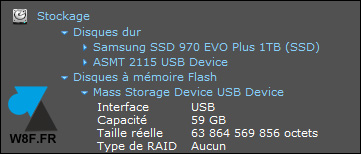 speccy stockage ssd