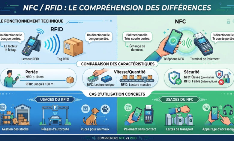 NFC RFID differences comparaison